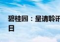 碧桂园：呈请聆讯现被延期至2025年1月20日