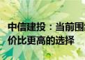 中信建投：当前围绕扩内需、低位掘金或是性价比更高的选择