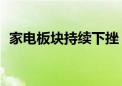 家电板块持续下挫 海信家电等多股跌超5%