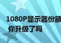 1080P显示器份额首次跌破50% 2K将成主流 你升级了吗