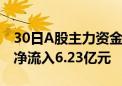 30日A股主力资金净流出128.41亿元 房地产净流入6.23亿元