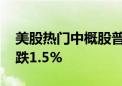 美股热门中概股普跌 纳斯达克中国金龙指数跌1.5%