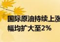 国际原油持续上涨 WTI原油、布伦特原油涨幅均扩大至2%