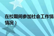 在校期间参加社会工作情况300字（在校期间参加社会工作情况）