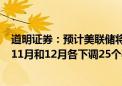 道明证券：预计美联储将在2024年累计降息75个基点 9月、11月和12月各下调25个基点