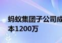 蚂蚁集团子公司成立信息技术新公司 注册资本1200万