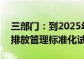 三部门：到2025年建设100家企业和园区碳排放管理标准化试点