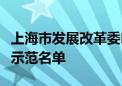 上海市发展改革委印发首批碳达峰碳中和试点示范名单