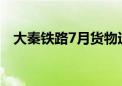 大秦铁路7月货物运输量同比减少18.35%