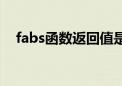 fabs函数返回值是什么类型（fabs函数）