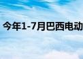 今年1-7月巴西电动汽车注册量已超去年总量