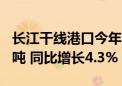 长江干线港口今年前7个月货物吞吐量超22亿吨 同比增长4.3%