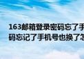 163邮箱登录密码忘了手机号也不用了怎么办（163邮箱密码忘记了手机号也换了怎么办）