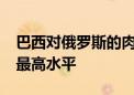 巴西对俄罗斯的肉类供应量达到2017年以来最高水平