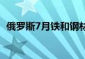 俄罗斯7月铁和钢材对巴西出口增长近11倍