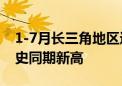 1-7月长三角地区进出口总值9.1万亿元 创历史同期新高