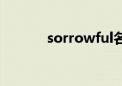 sorrowful名词（sorrowful）