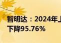 智明达：2024年上半年净利润170万元 同比下降95.76%