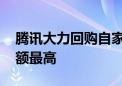 腾讯大力回购自家股票 成香港交易所回购金额最高