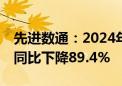 先进数通：2024年半年度净利润约788万元 同比下降89.4%