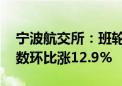 宁波航交所：班轮公司上调美西运价 本周指数环比涨12.9%