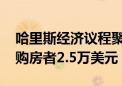 哈里斯经济议程聚焦降低成本 提议补贴首次购房者2.5万美元