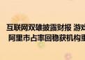 互联网双雄披露财报 游戏和社交网络业务推动腾讯利润大增 阿里市占率回稳获机构重仓