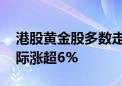 港股黄金股多数走强 招金矿业、中国黄金国际涨超6%