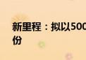 新里程：拟以5000万元至1亿元回购公司股份