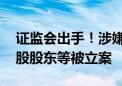 证监会出手！涉嫌信披违法违规 先河环保控股股东等被立案