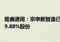 隆鑫通用：宗申新智造已支付第二笔重整投资款 将持有公司9.88%股份