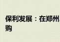 保利发展：在郑州、金华等地已进行存量房收购