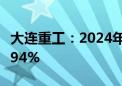 大连重工：2024年上半年净利润同比增长22.94%