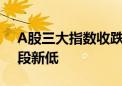 A股三大指数收跌 深成指与创业板指再创阶段新低