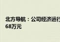 北方导航：公司经济运行承受较大压力 上半年净亏损7421.68万元