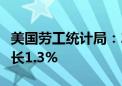 美国劳工统计局：2024年3月一年就业人口增长1.3%