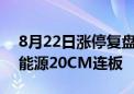 8月22日涨停复盘：电池板块走势分化 鹏辉能源20CM连板