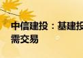 中信建投：基建投资增速提升 建议关注扩内需交易