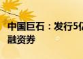 中国巨石：发行5亿元2024年度第六期超短期融资券