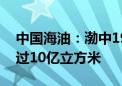 中国海油：渤中19-6气田累计生产天然气超过10亿立方米