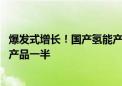 爆发式增长！国产氢能产品“火”到国外 售价仅为欧洲同类产品一半