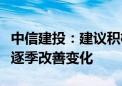 中信建投：建议积极看待行业政策催化和业务逐季改善变化