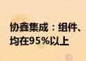 协鑫集成：组件、电池基地开工率及9月排产均在95%以上