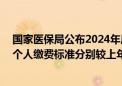 国家医保局公布2024年居民医保最新缴费标准 财政补助和个人缴费标准分别较上年增加30元和20元