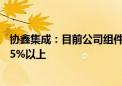 协鑫集成：目前公司组件、电池基地开工率及9月排产均在95%以上