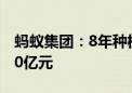 蚂蚁集团：8年种树5.48亿棵 协议捐资已超40亿元