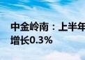 中金岭南：上半年归母净利润5.42亿元 同比增长0.3%