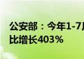 公安部：今年1-7月外籍人员来华观光人次同比增长403%