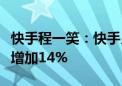 快手程一笑：快手月收入过万创作者人数同比增加14%