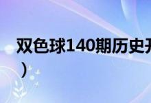 双色球140期历史开奖号码汇总（双色球140）